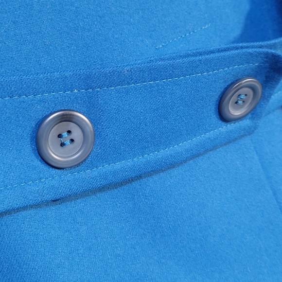 Vintage Pendleton Blue Double-Breasted Women's Coat - Picture 3 of 11